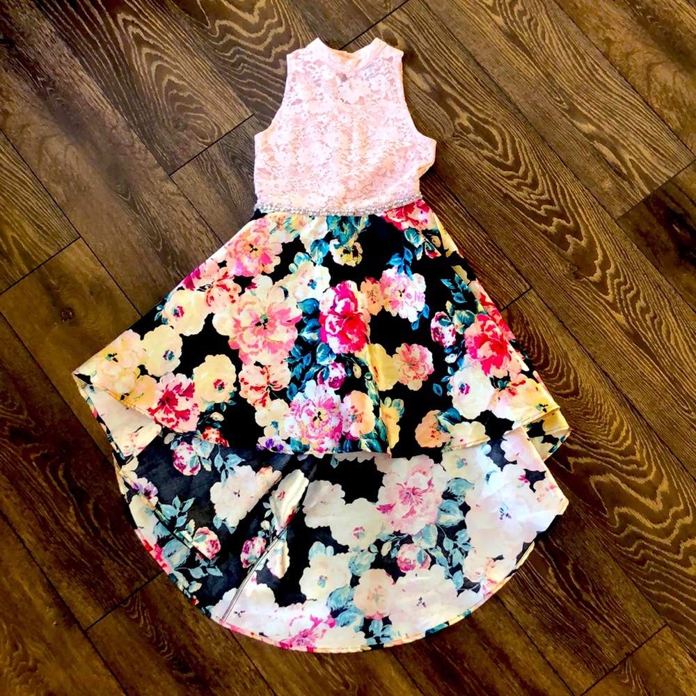 Girls Size 14 Formal Dress Floral